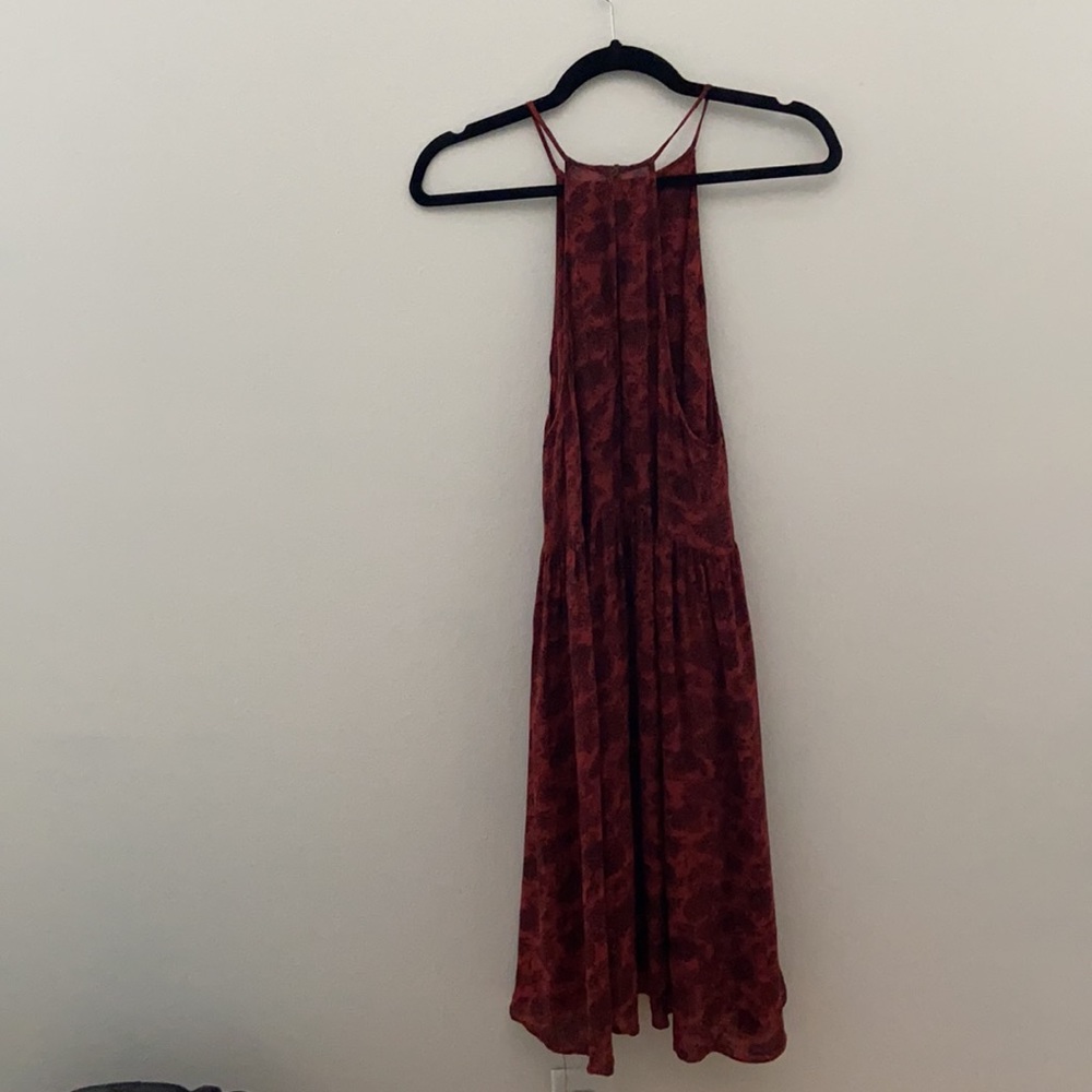 urban outfitters high neck open back dress